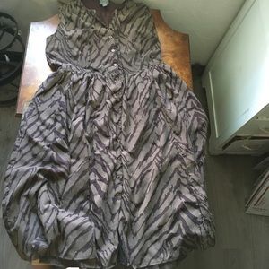 6 FOR $25 Size 16 Dress Brown and purple Zebra